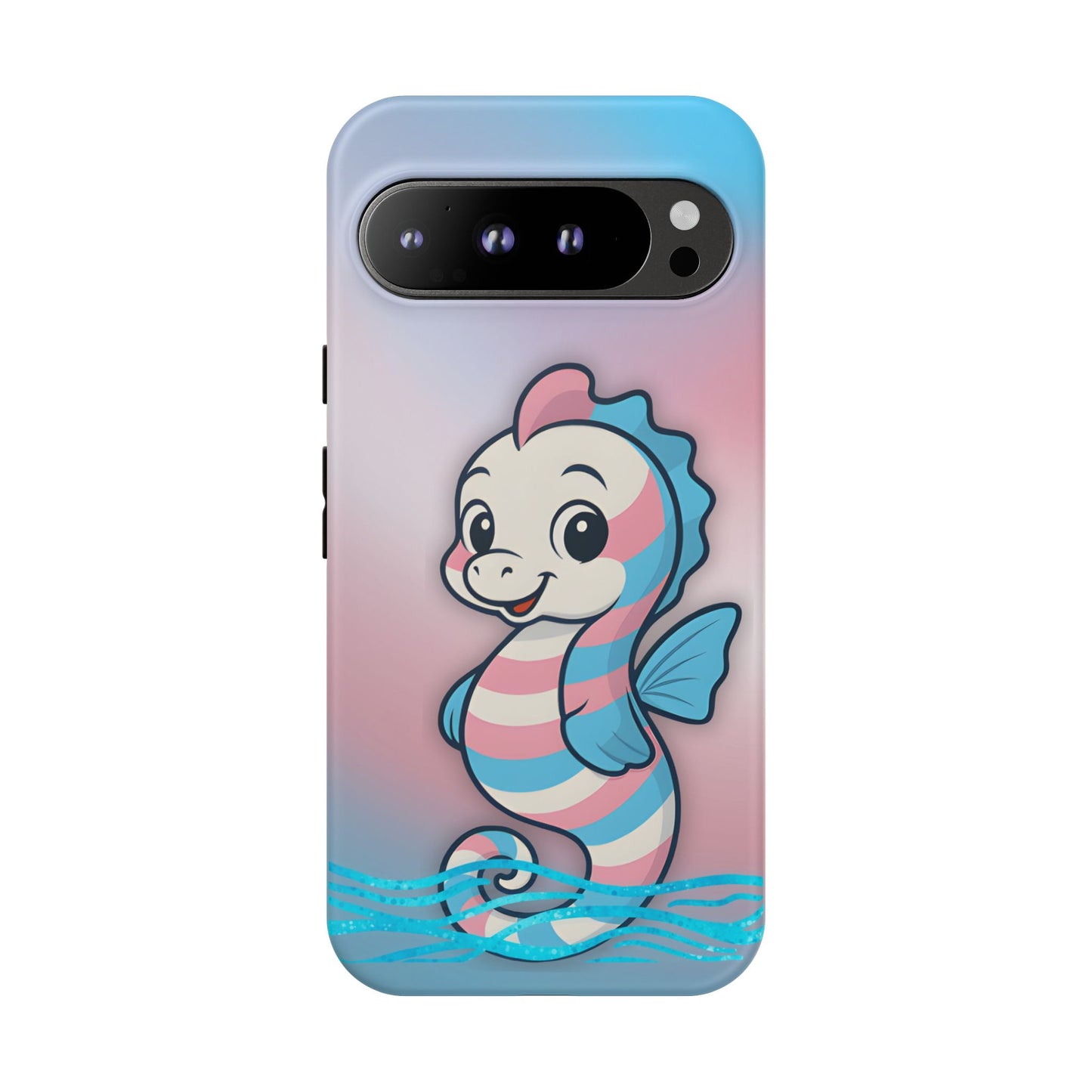 “sea me” – trans pride seahorse android tough phone case