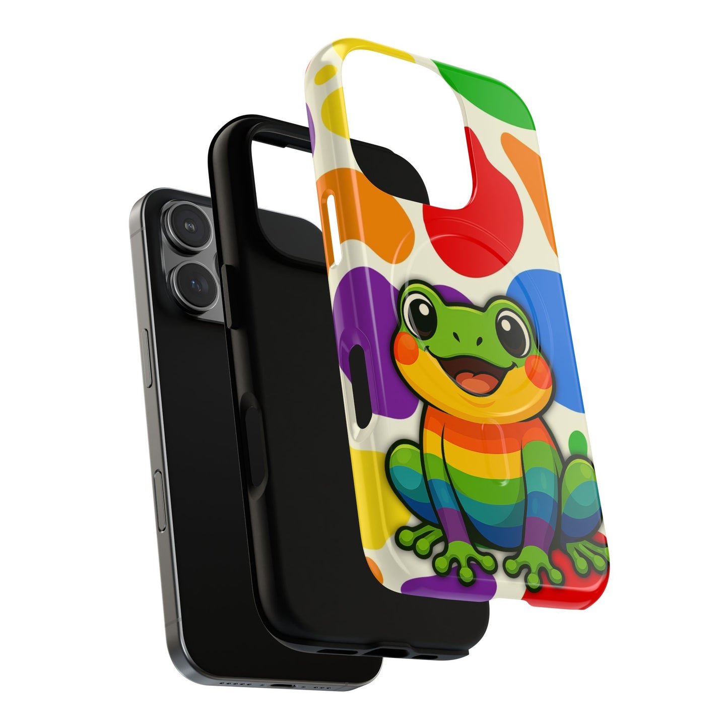 "rainbow ribbit" - lgbtqia+ pride frog magsafe® iphone tough case