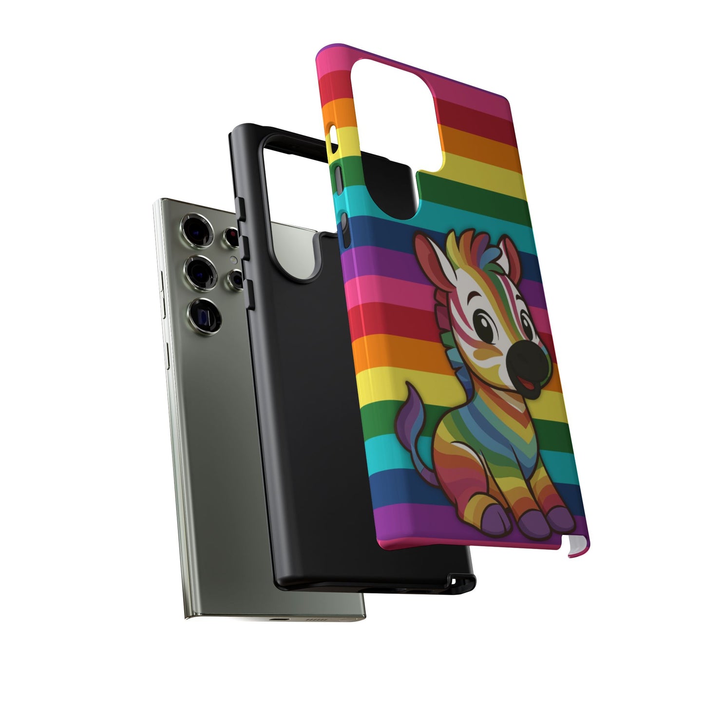 "zee the o.g." – original rainbow pride zebra android tough phone case