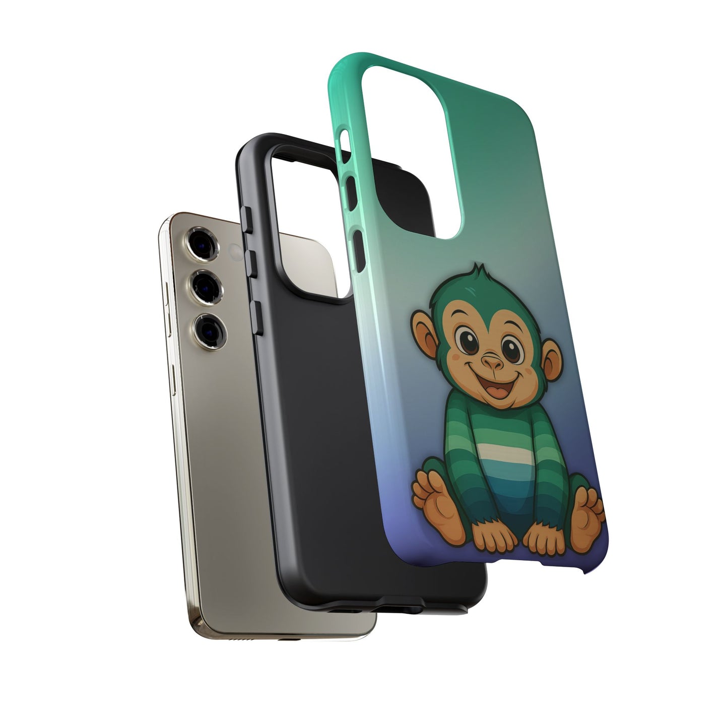 "monkey love" – gay [mlm] pride android tough phone case