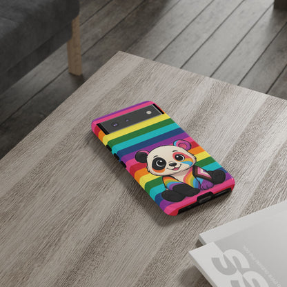 "PrideCub" – Progress + Rainbow Pride Panda Android Tough Phone Case