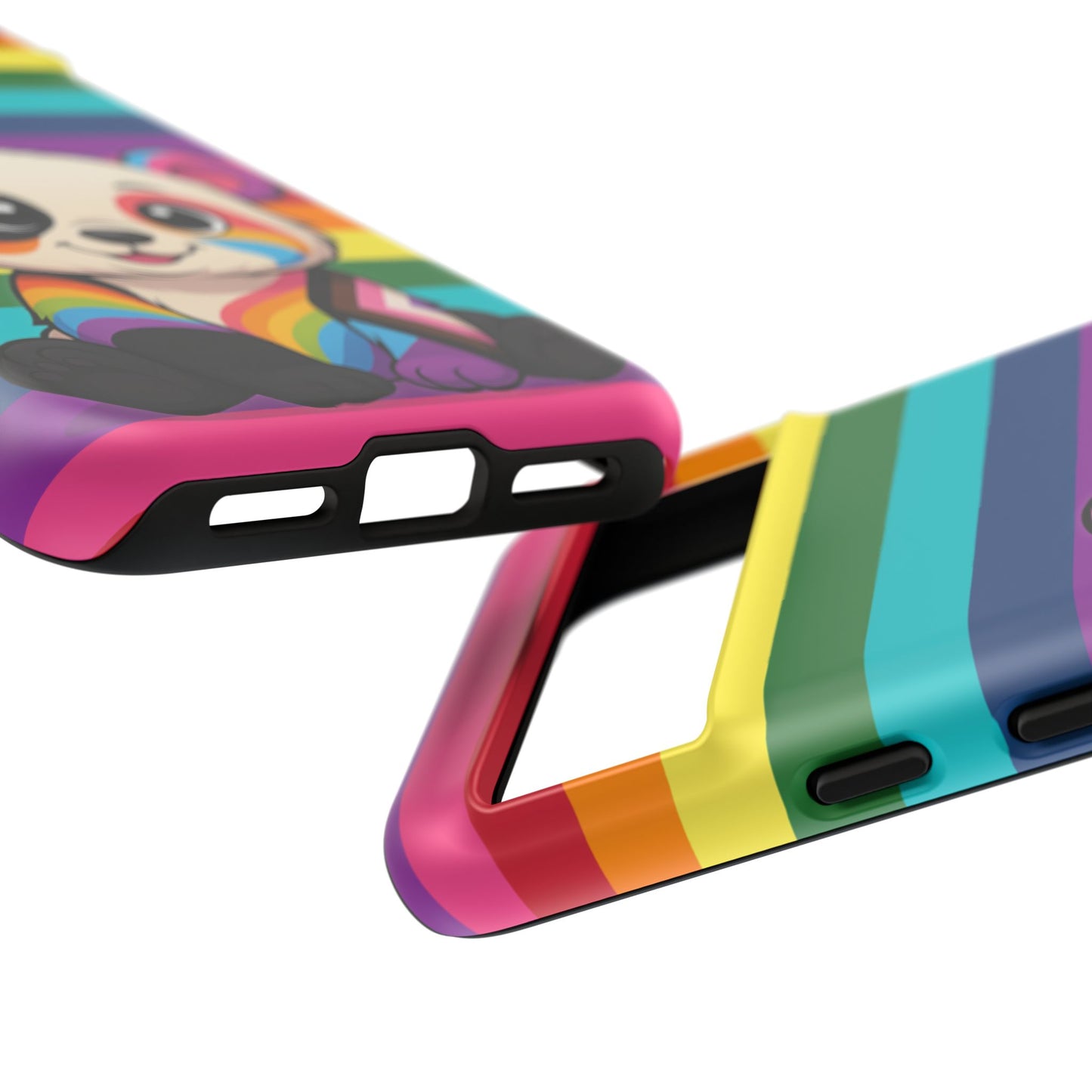 "pridecub" – progress + rainbow pride panda android tough phone case