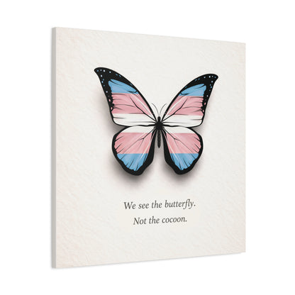 Trans Pride Butterfly | Metamorphosis Series Canvas Wall Art