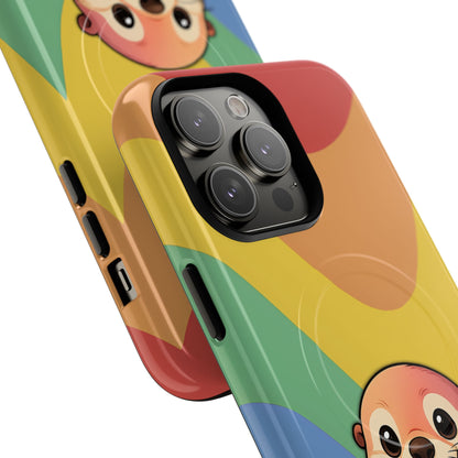 “Otterly Queer” – Retro Rainbow Pride Otter MagSafe® iPhone Tough Case