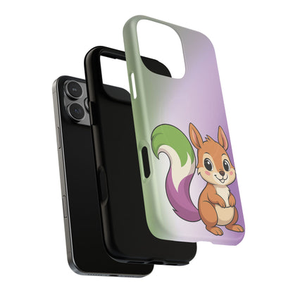 "Queeriosity"– Genderqueer Pride Squirrel MagSafe® iPhone Case