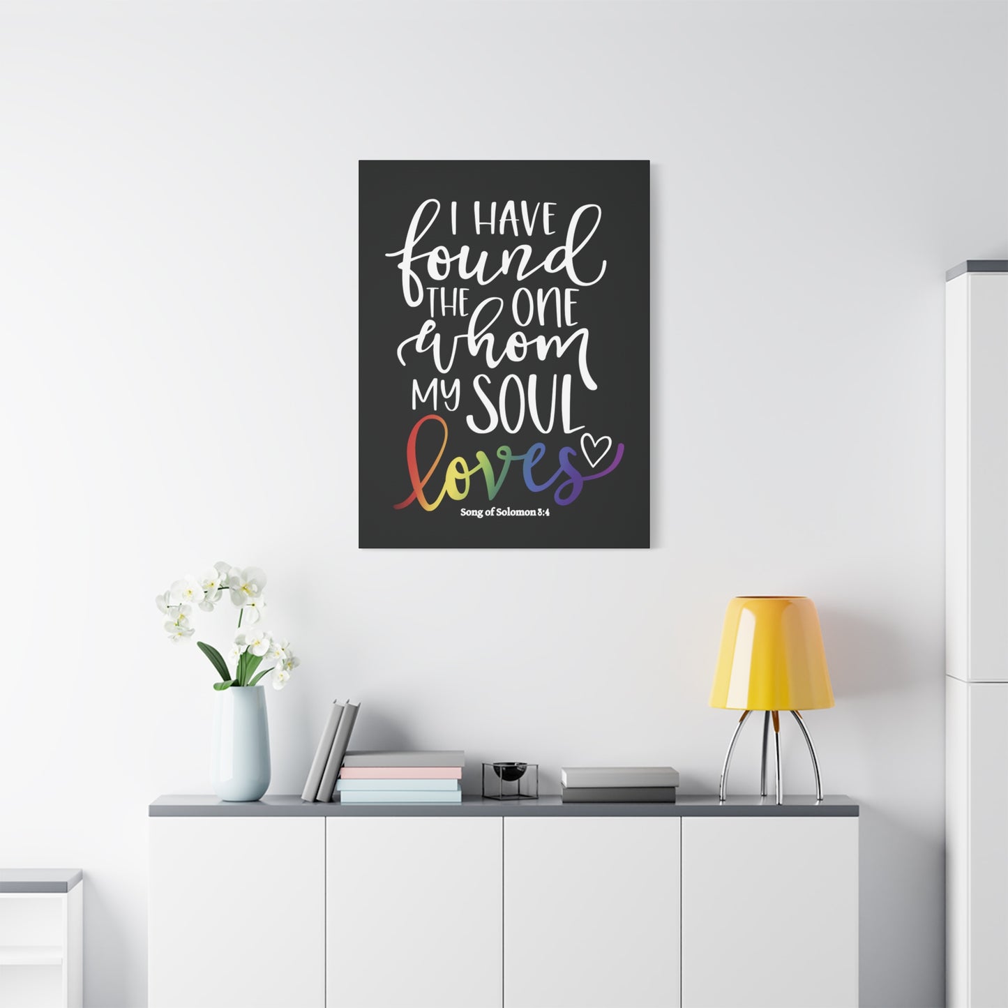 my soul loves | song of solomon 8:4 | lgbtq christian pride canvas wall art