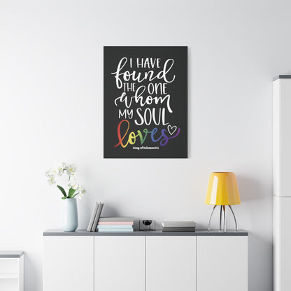 My Soul Loves | Song of Solomon 8:4 | LGBTQ Christian Pride Canvas Wall Art