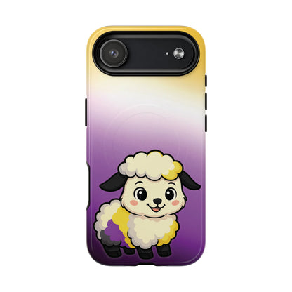 "NonbiBaaary" – Nonbinary Pride Sheep MagSafe® iPhone Tough Case