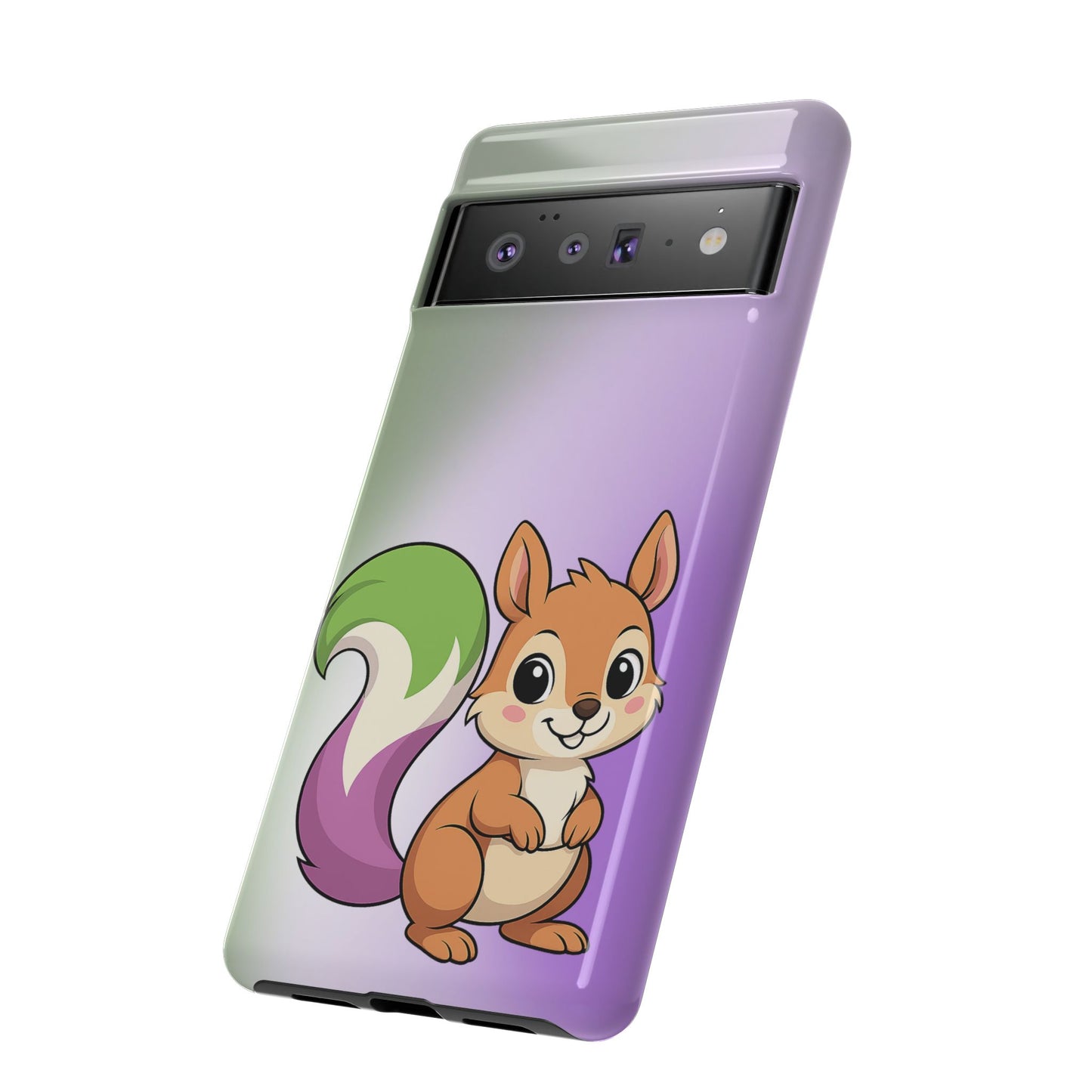 "queeriosity"– genderqueer squirrel pride android tough phone case