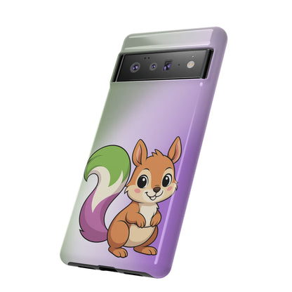 "Queeriosity"– Genderqueer Squirrel Pride Android Tough Phone Case