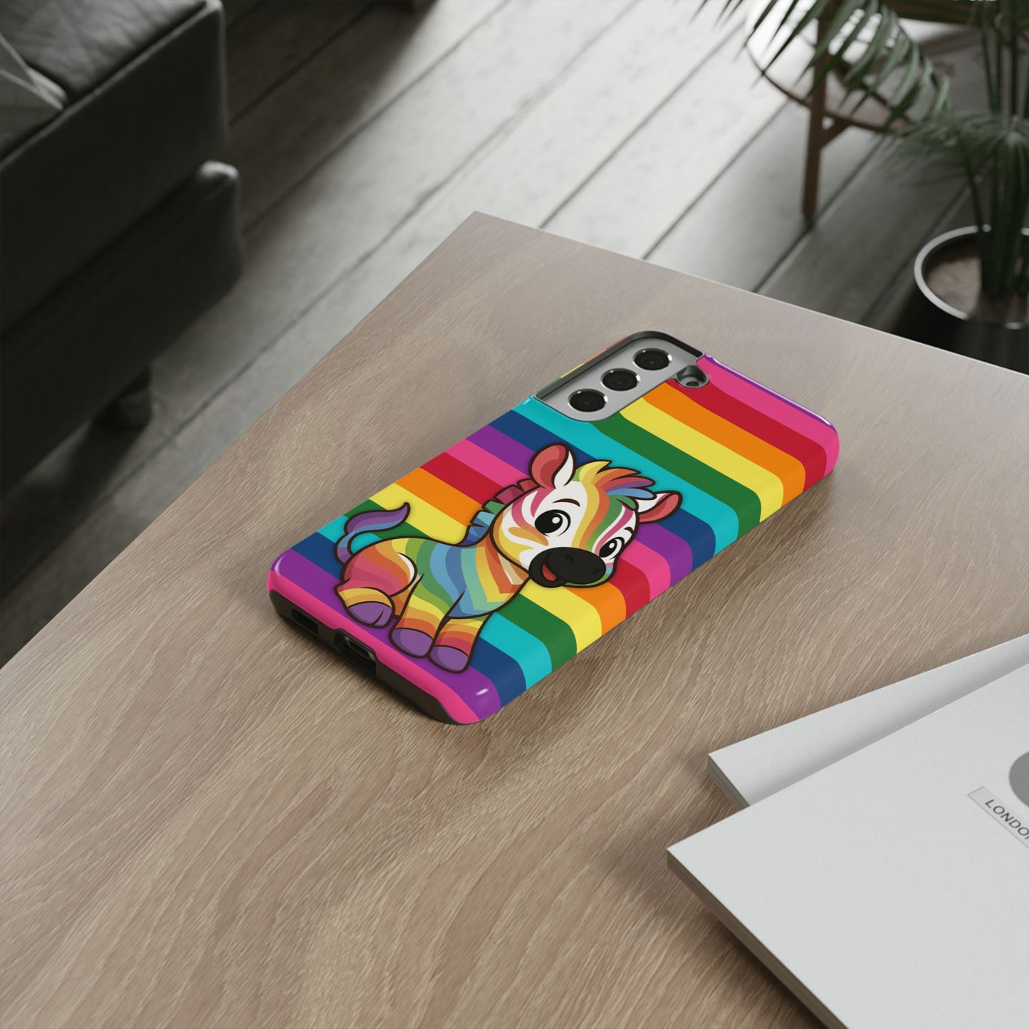 "zee the o.g." – original rainbow pride zebra android tough phone case