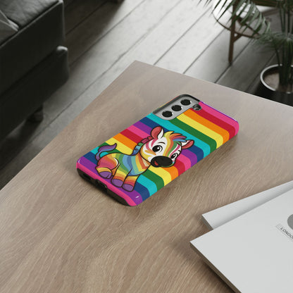"Zee the O.G." – Original Rainbow Pride Zebra Android Tough Phone Case