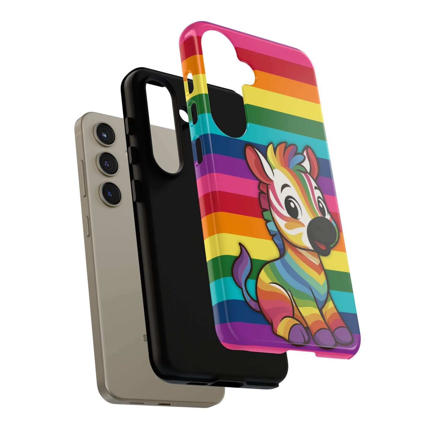 "zee the o.g." – original rainbow pride zebra android tough phone case
