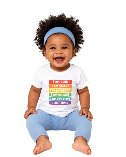“Rainbow Affirmations” Baby Jersey T-Shirt