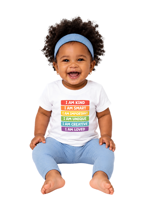 “Rainbow Affirmations” Baby Jersey T-Shirt