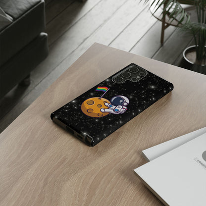 "Cosmic Queer" LGBTQIA+ Android Astronaut Tough Phone Case