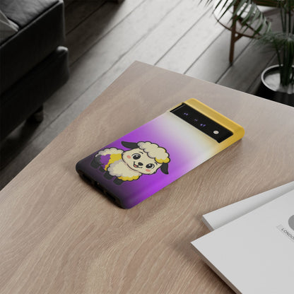 "NonbiBaaary" – Nonbinary Pride Sheep Android Tough Phone Case