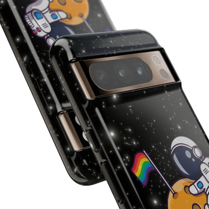 "Cosmic Queer" LGBTQIA+ Android Astronaut Tough Phone Case