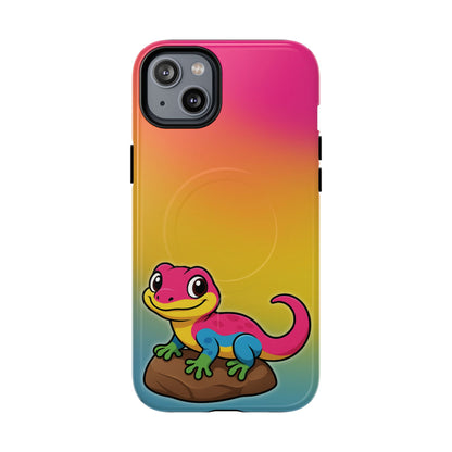 "Pan-tastic Voyage" – Pansexual Pride Gecko MagSafe® iPhone Tough Case