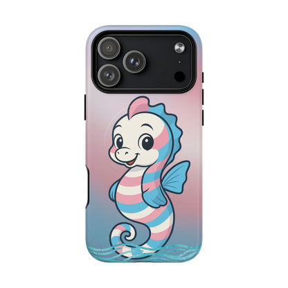 "Sea Me" – Trans Pride Seahorse MagSafe® iPhone Tough Case