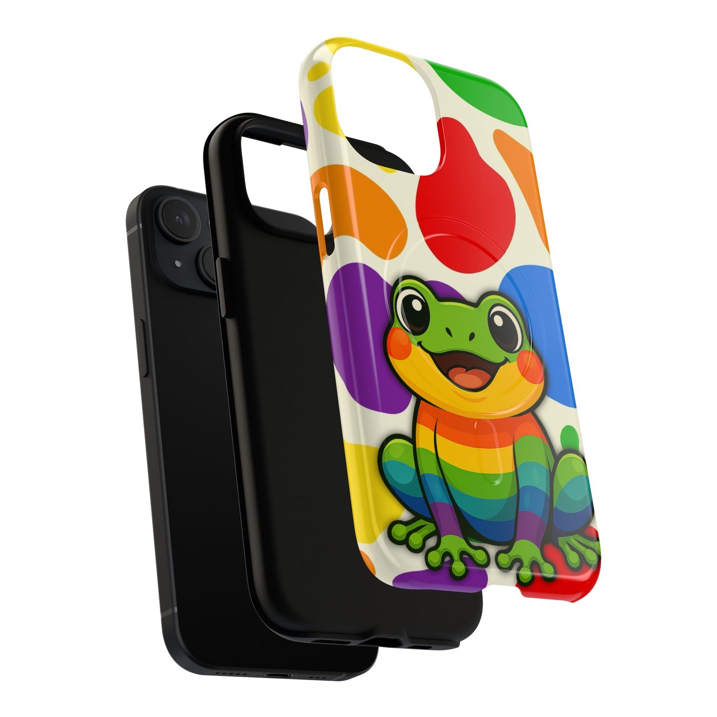 "rainbow ribbit" - lgbtqia+ pride frog magsafe® iphone tough case