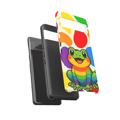 "Rainbow Ribbit" - LGBTQIA+ Pride Frog Android Tough Phone Case