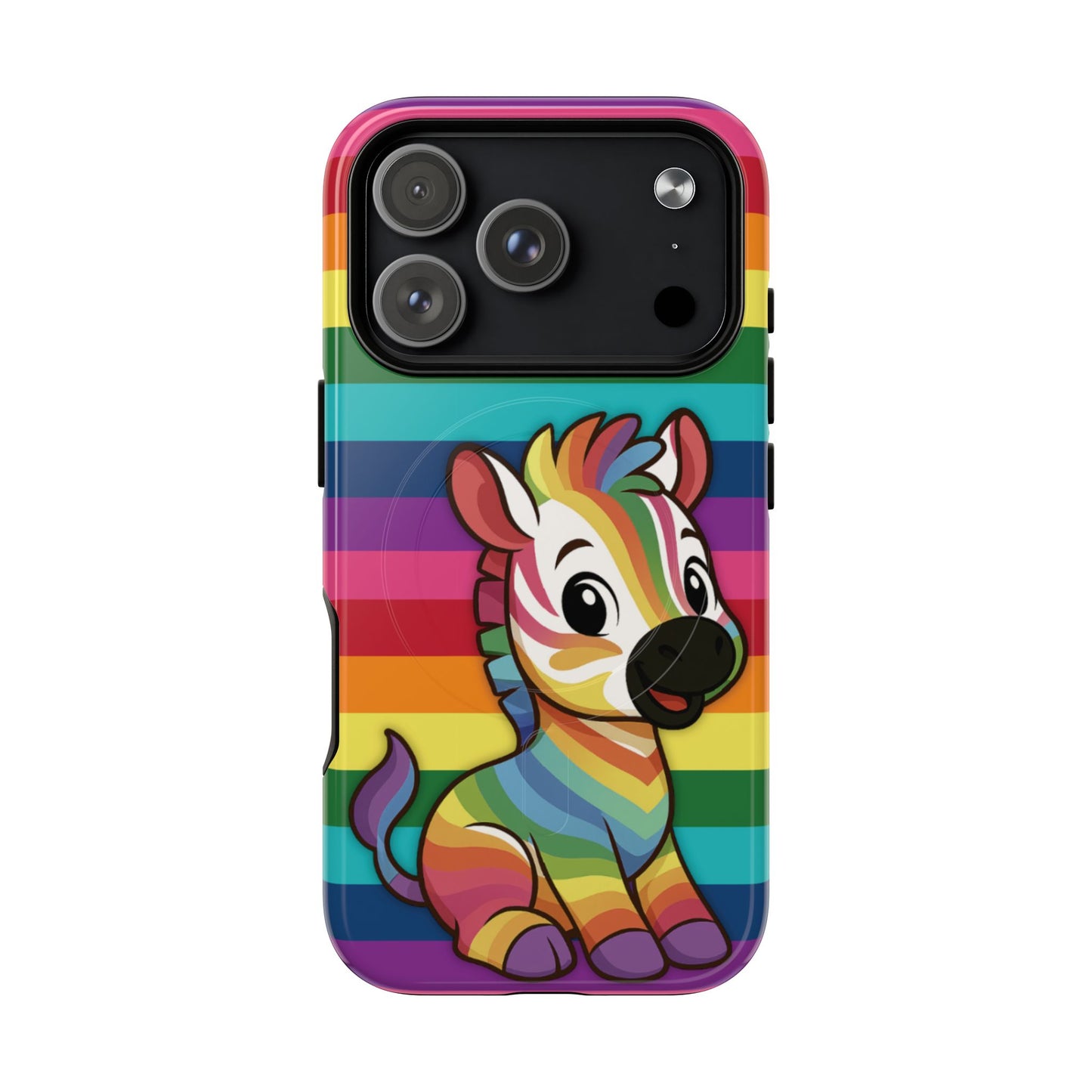 "zee the o.g." – original rainbow pride zebra magsafe® iphone tough case