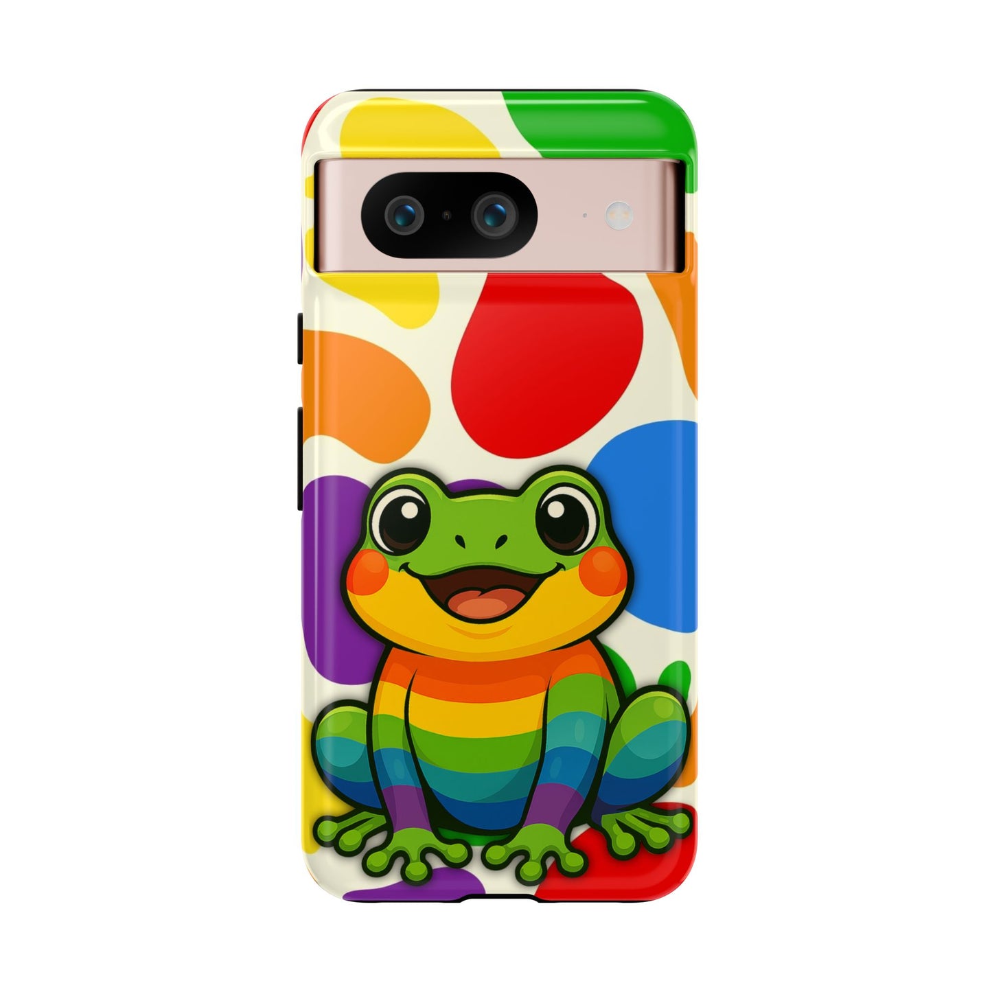 "rainbow ribbit" - lgbtqia+ pride frog android tough phone case