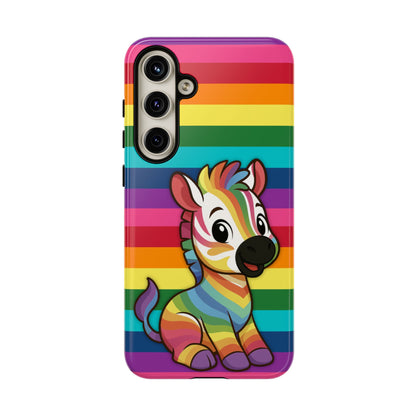 "Zee the O.G." – Original Rainbow Pride Zebra Android Tough Phone Case