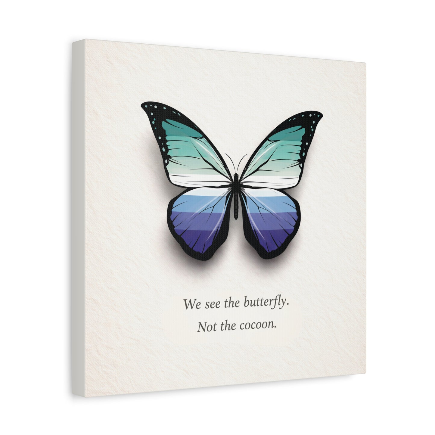 gay male pride butterfly | metamorphosis series canvas wall art