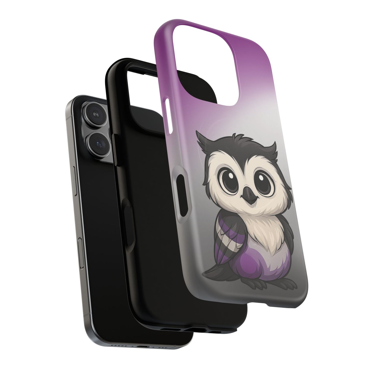"ace-wise" – asexual pride owl magsafe® iphone tough case