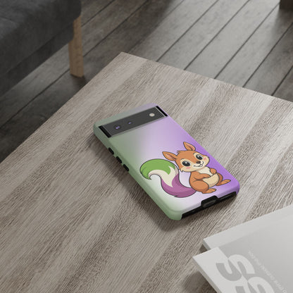 "Queeriosity"– Genderqueer Squirrel Pride Android Tough Phone Case