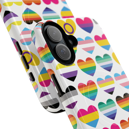 "Proud Hearts" LGBTQIA+ Love MagSafe® iPhone Case