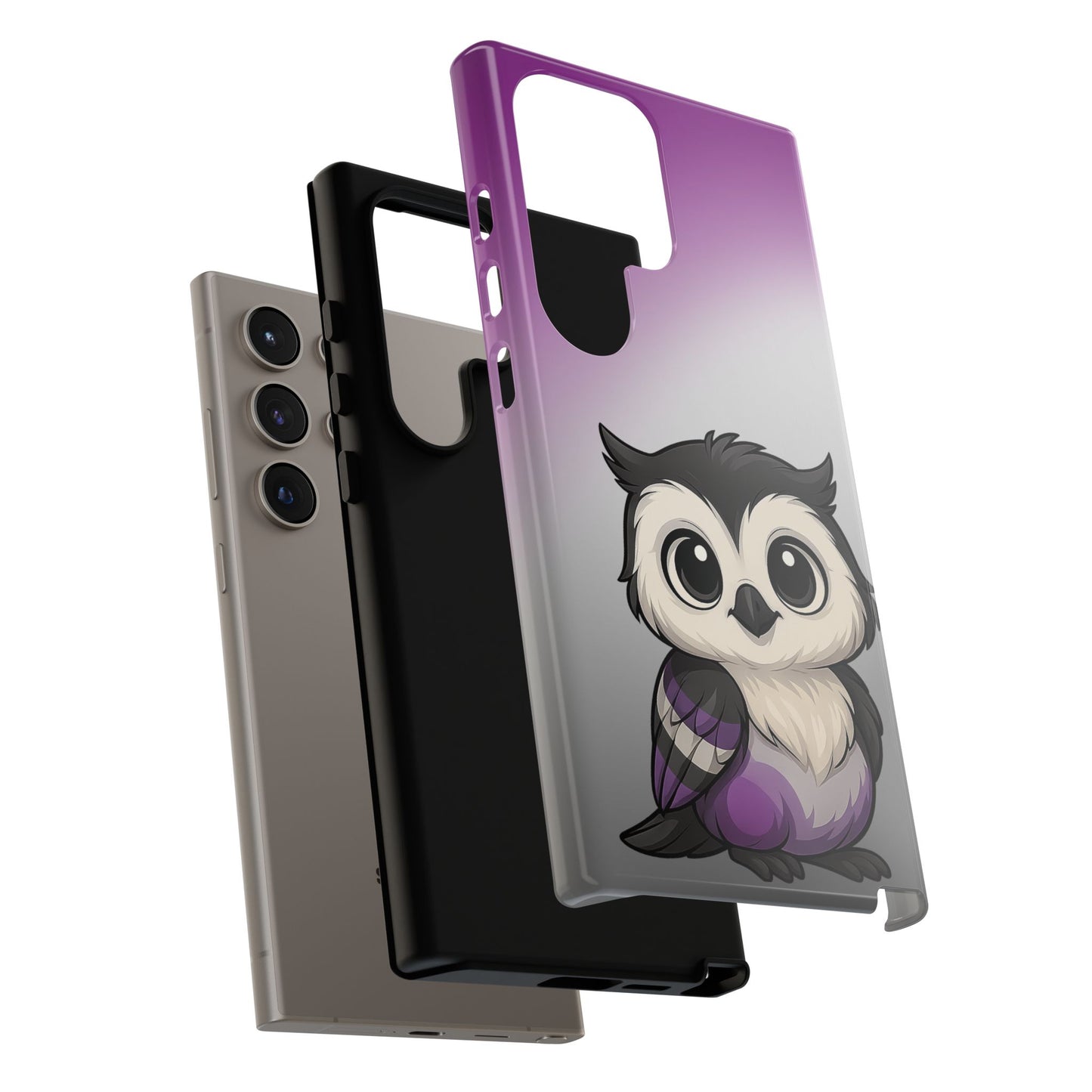 "ace-wise" – asexual pride owl android tough phone case