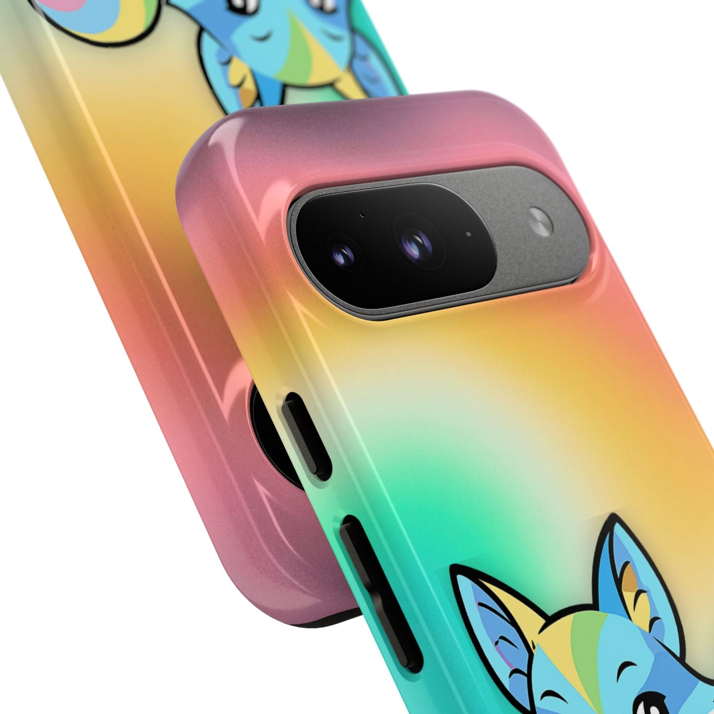 "queer as a fox" – queer pride fox android tough phone case