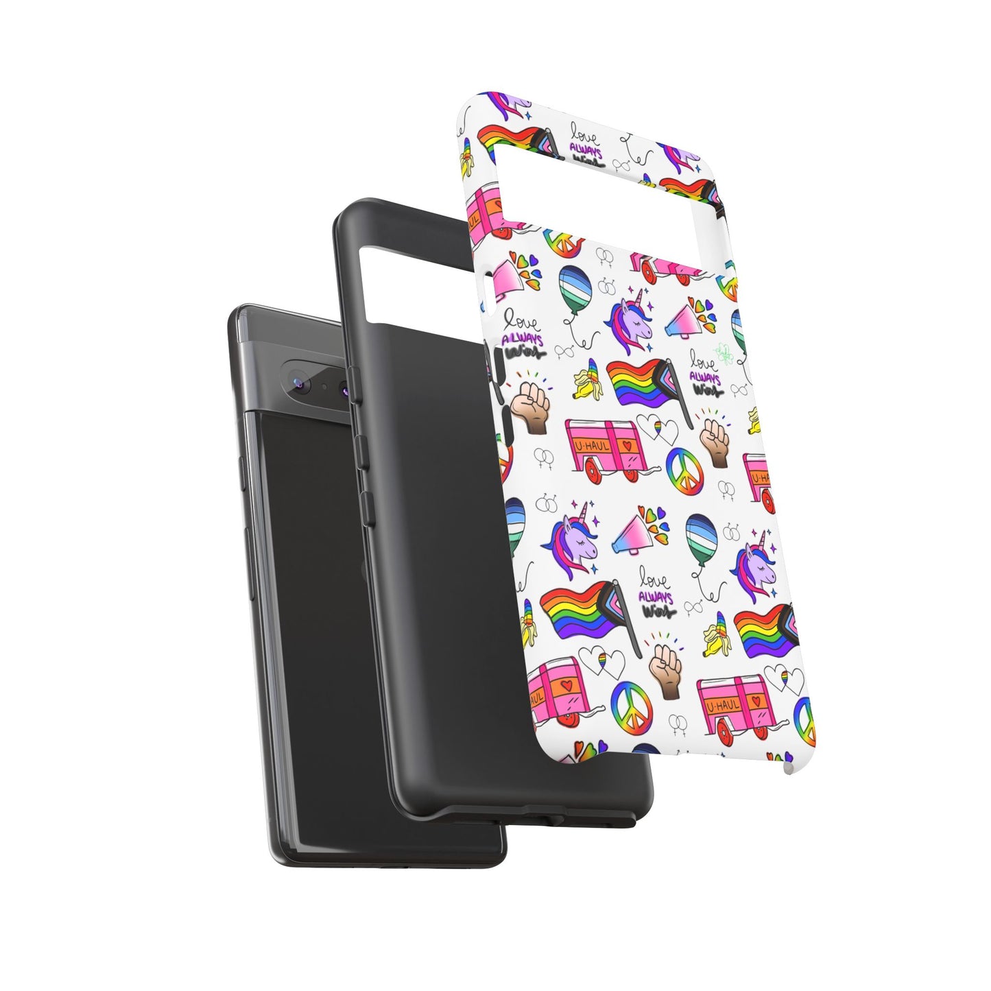 "identity mix" lgbtqia+ collage android tough phone case
