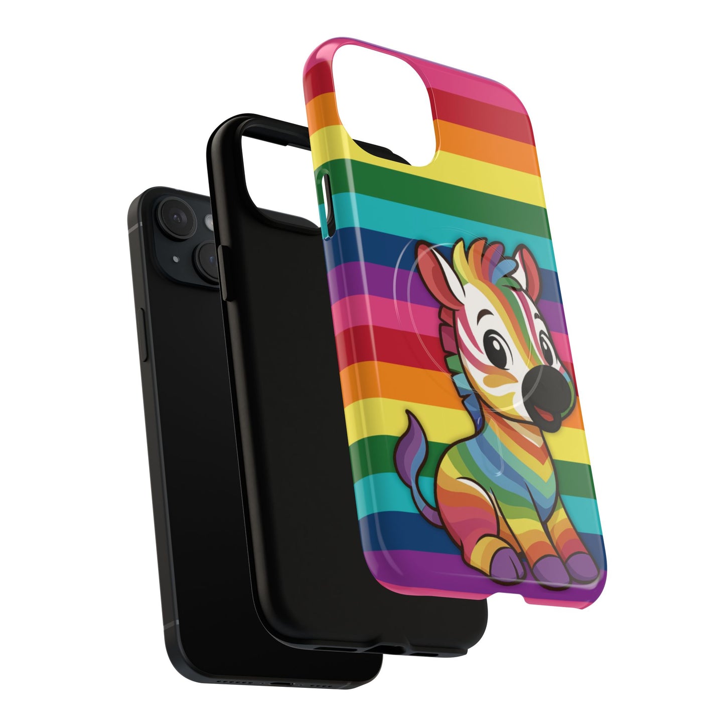 "zee the o.g." – original rainbow pride zebra magsafe® iphone tough case