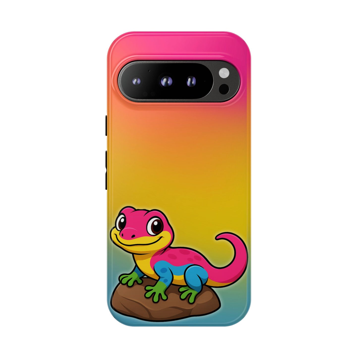 "pan-tastic voyage" – pansexual pride gecko android tough phone case