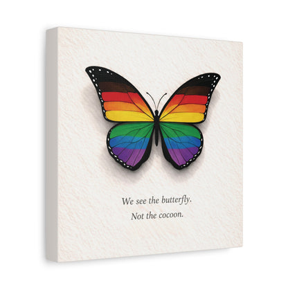Philly Rainbow Pride Butterfly | Metamorphosis Series Canvas Wall Art