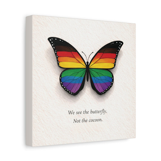 Philly Rainbow Pride Butterfly | Metamorphosis Series Canvas Wall Art