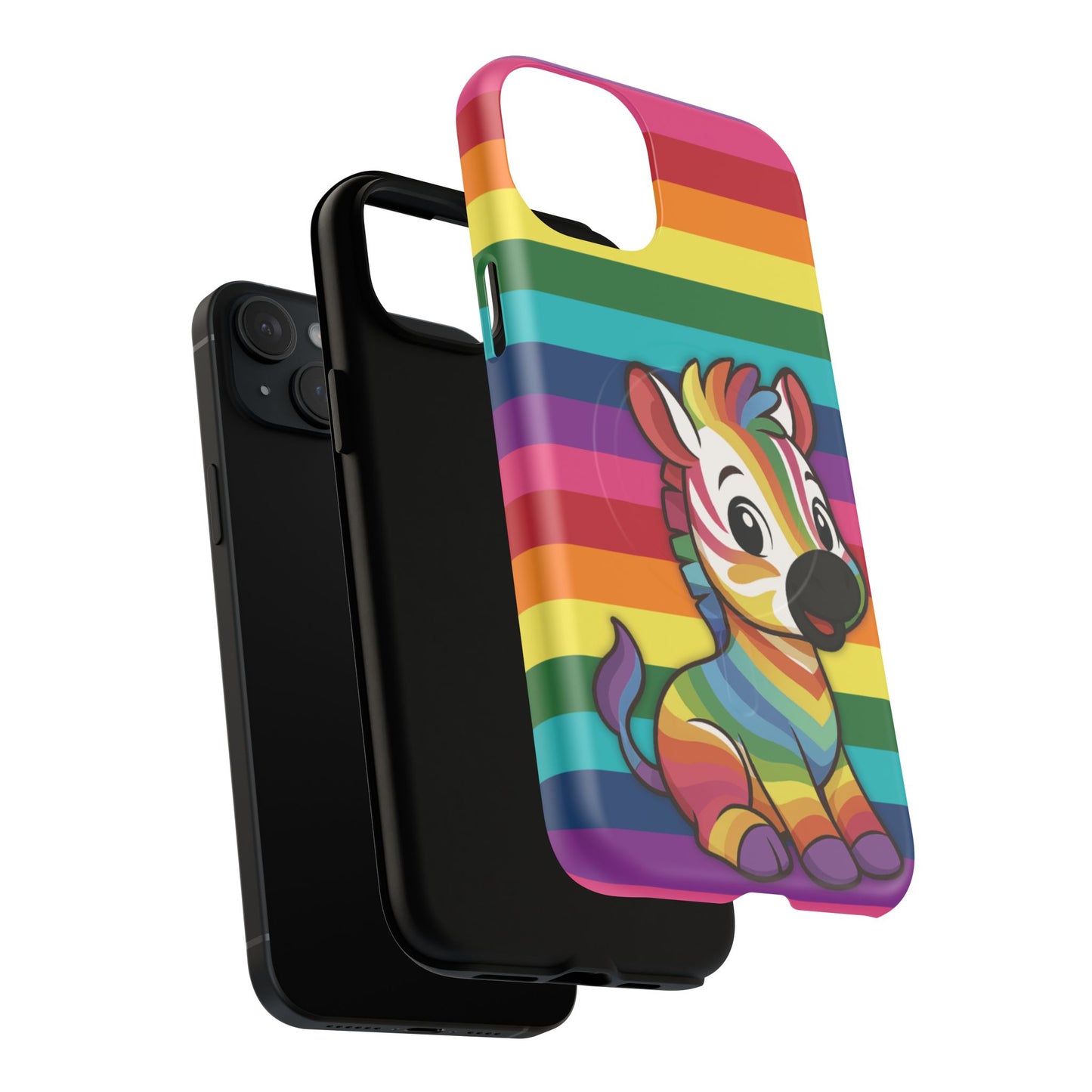 "zee the o.g." – original rainbow pride zebra magsafe® iphone tough case