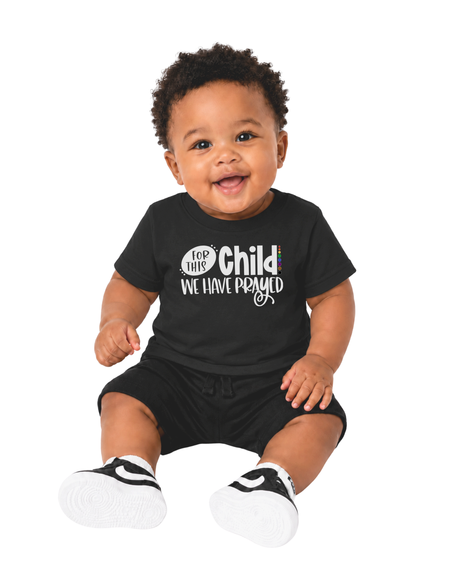 “for this child we have prayed” baby jersey t-shirt