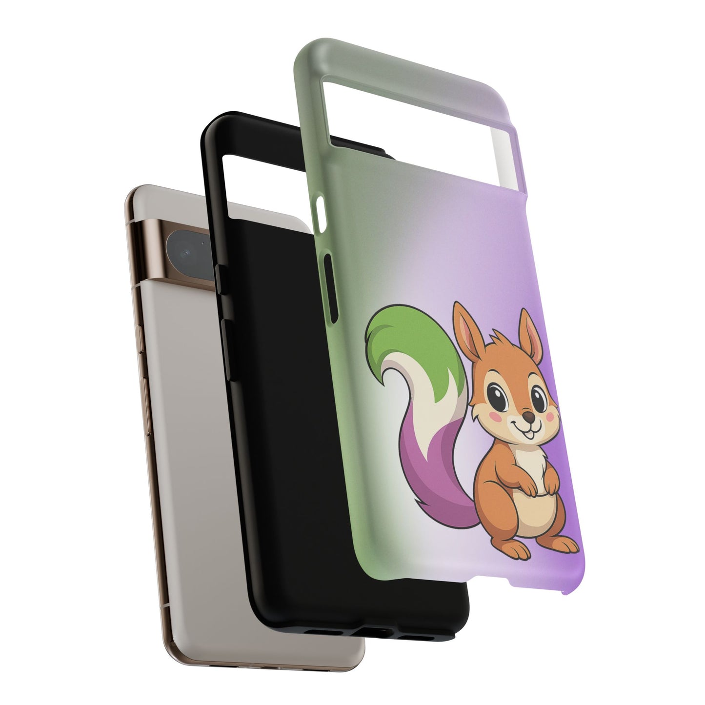 "queeriosity"– genderqueer squirrel pride android tough phone case