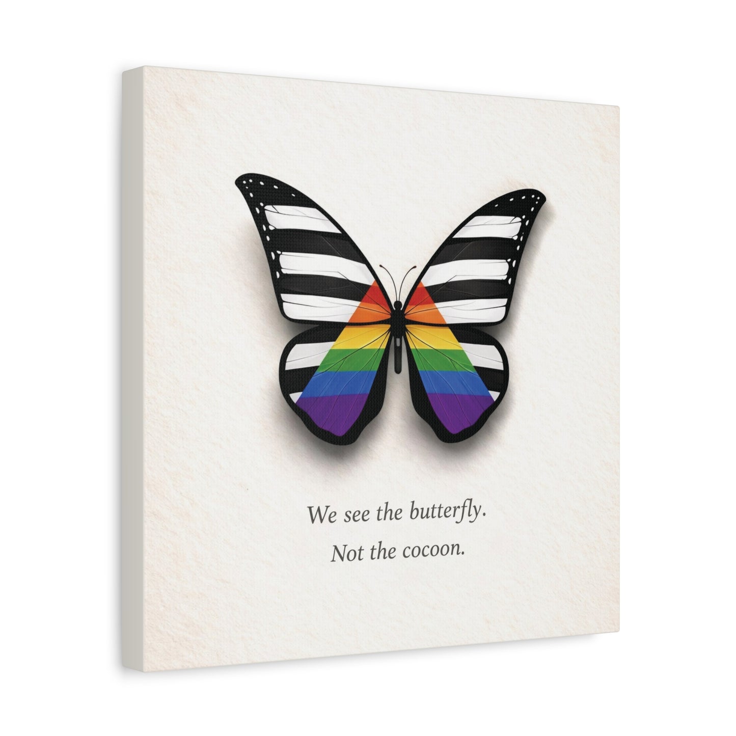 ally pride butterfly | metamorphosis series canvas wall art