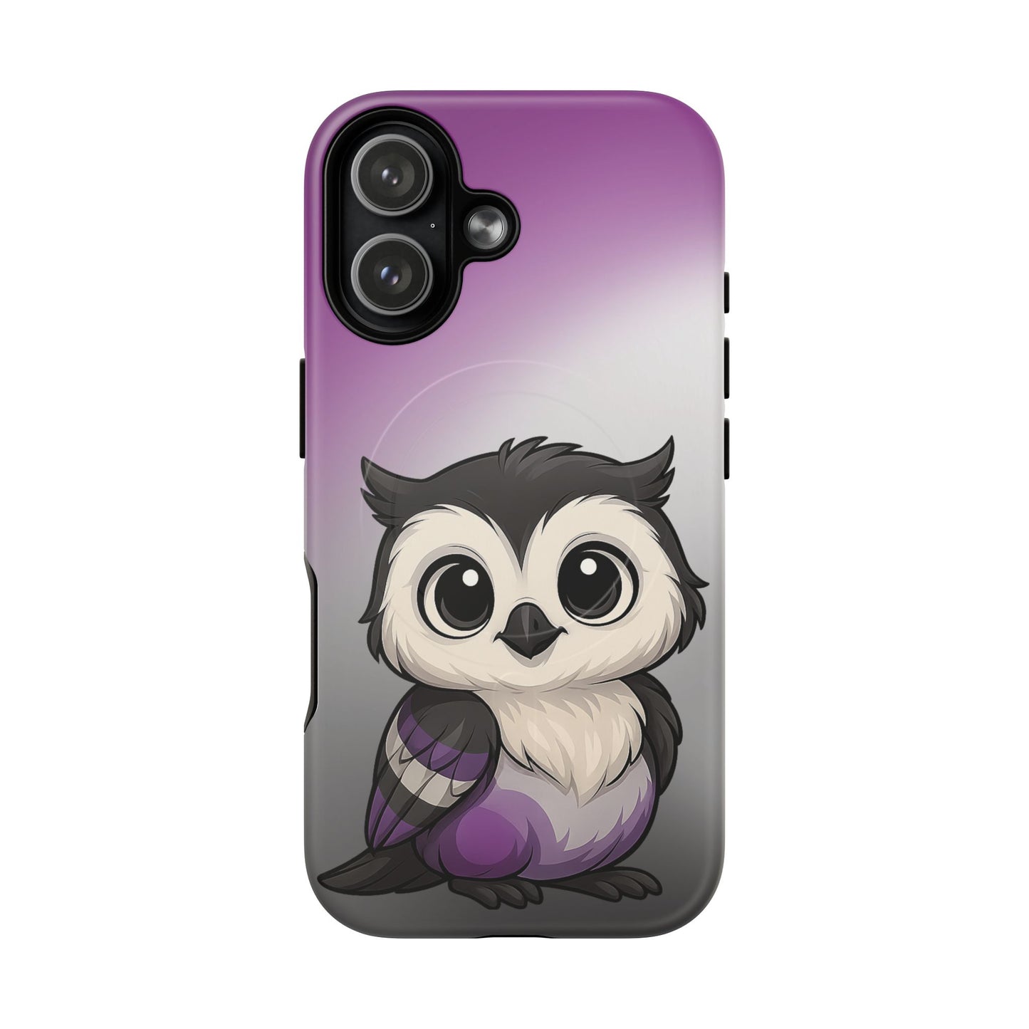 "ace-wise" – asexual pride owl magsafe® iphone tough case