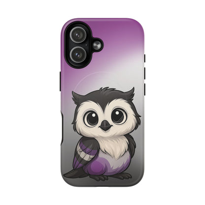 "Ace-Wise" – Asexual Pride Owl MagSafe® iPhone Tough Case