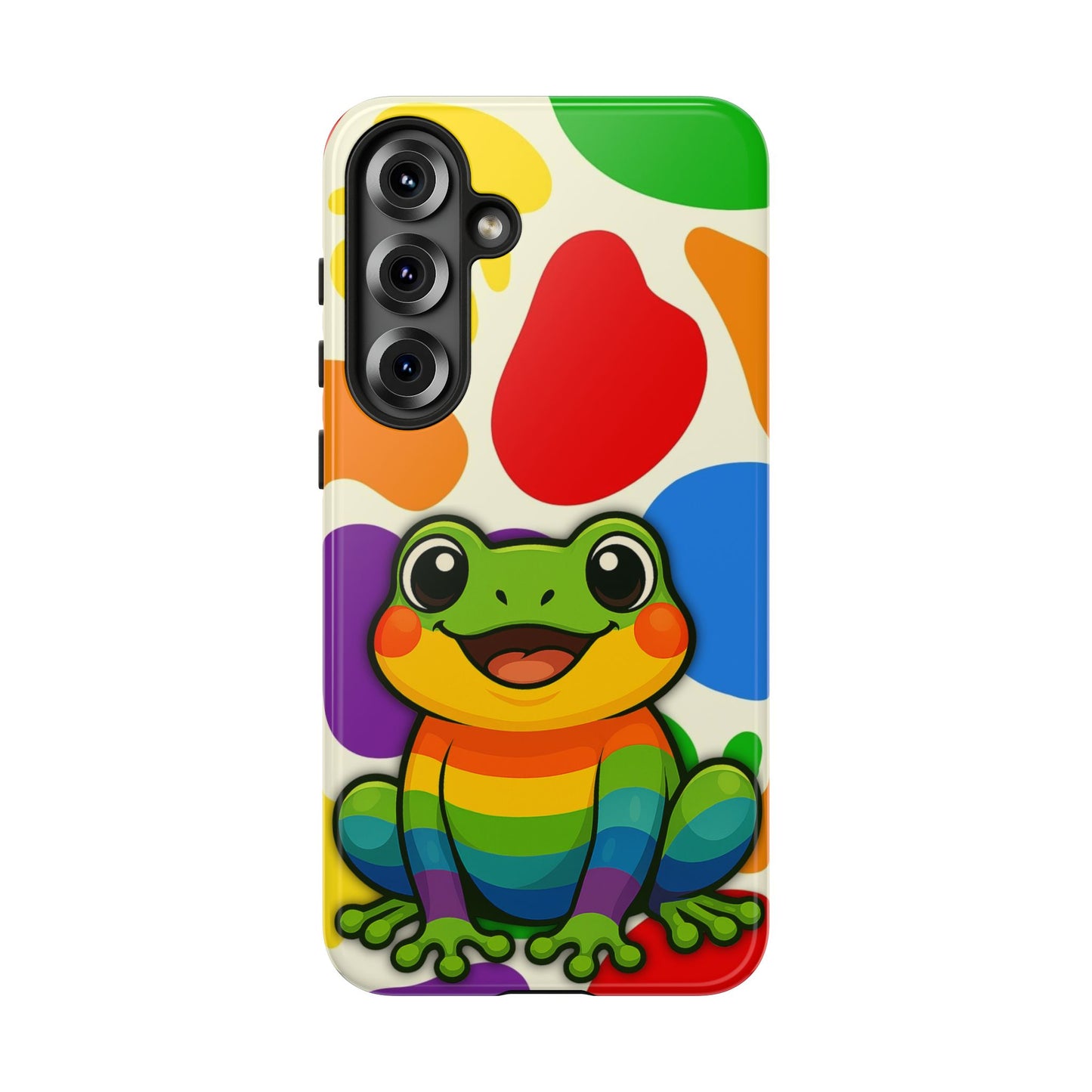 "rainbow ribbit" - lgbtqia+ pride frog android tough phone case