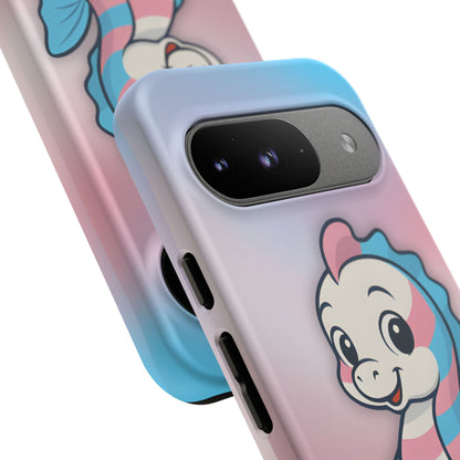 “Sea Me” – Trans Pride Seahorse Android Tough Phone Case