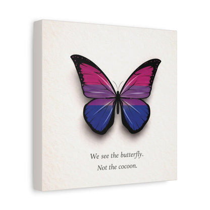 Bi Pride Butterfly | Metamorphosis Series Canvas Wall Art