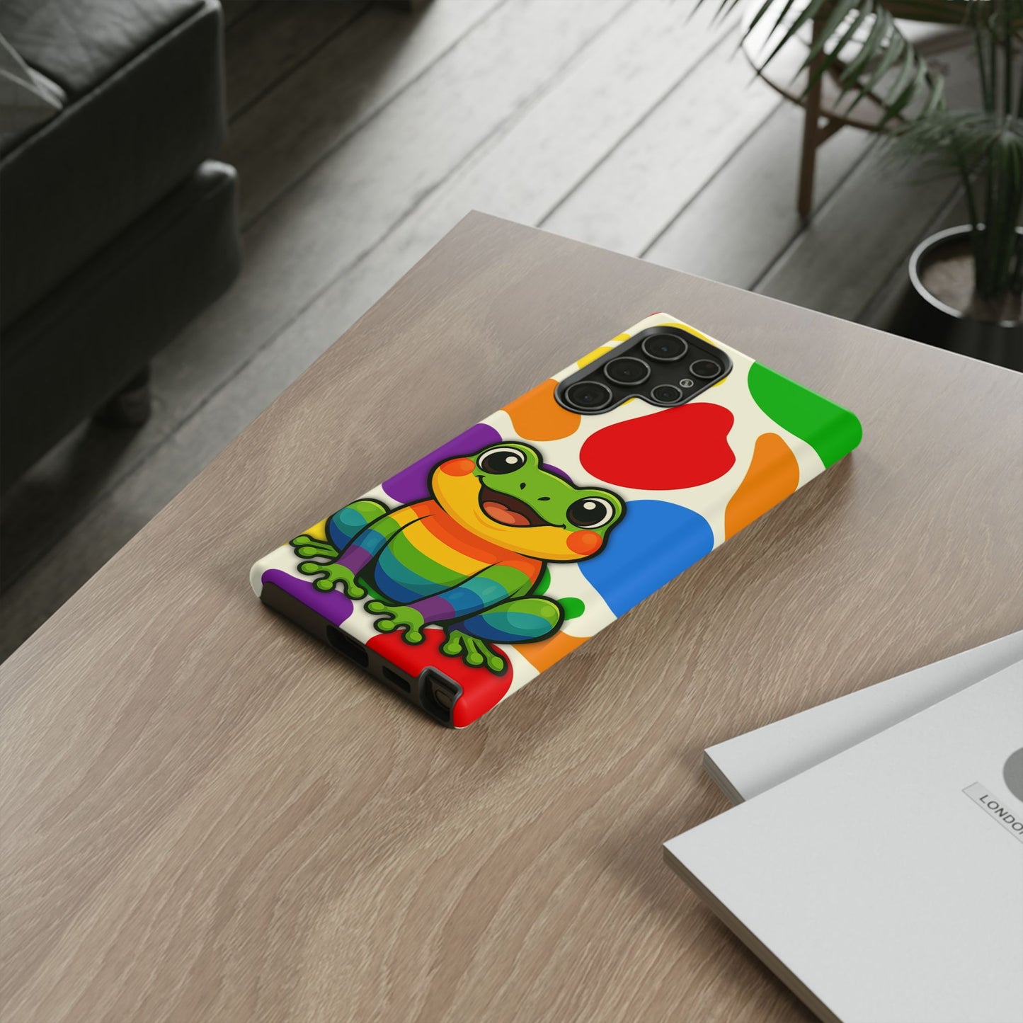 "rainbow ribbit" - lgbtqia+ pride frog android tough phone case